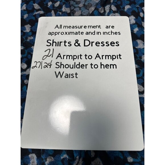 Chicos Blue & Black Abstract Print Open Front Cardigan Size 3 US XL - Picture 7 of 7